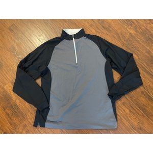 FootJoy 1/4 Zip Performance Golf Jacket Black and Gray Men's Size L